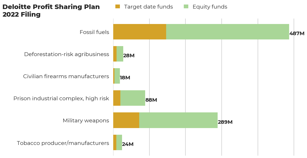 Deloitte Profit Sharing Plan flagged investments