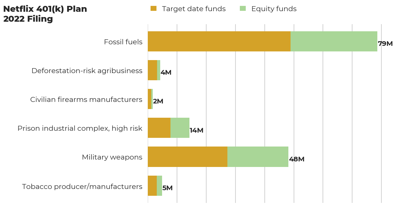 Netflix 401(k) Plan flagged investments