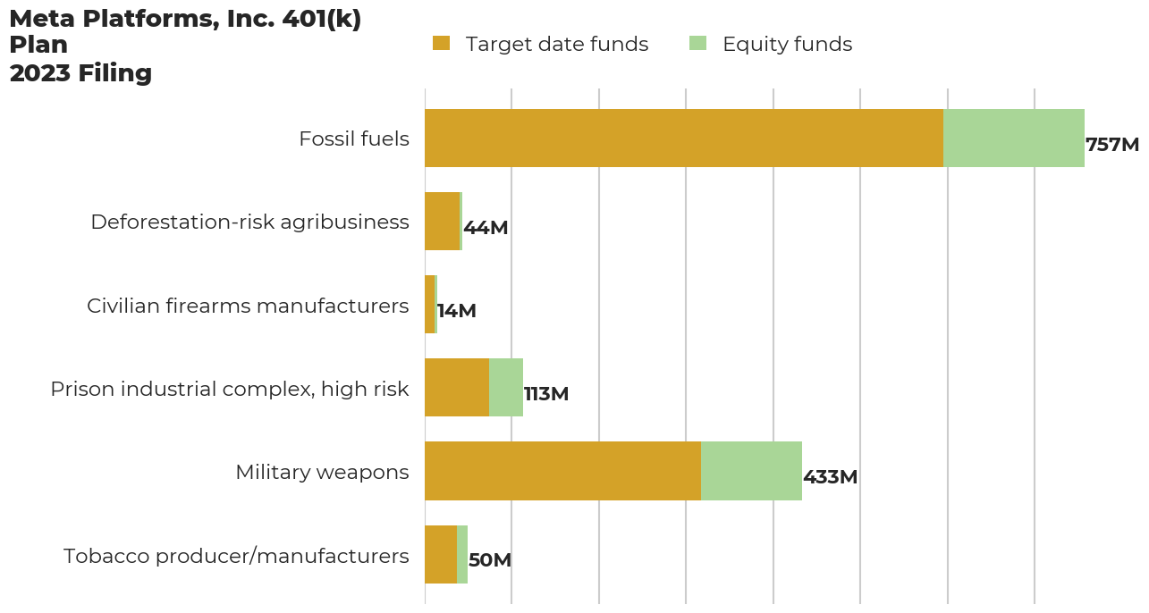 Meta Platforms, Inc 401(k) Plan flagged investments