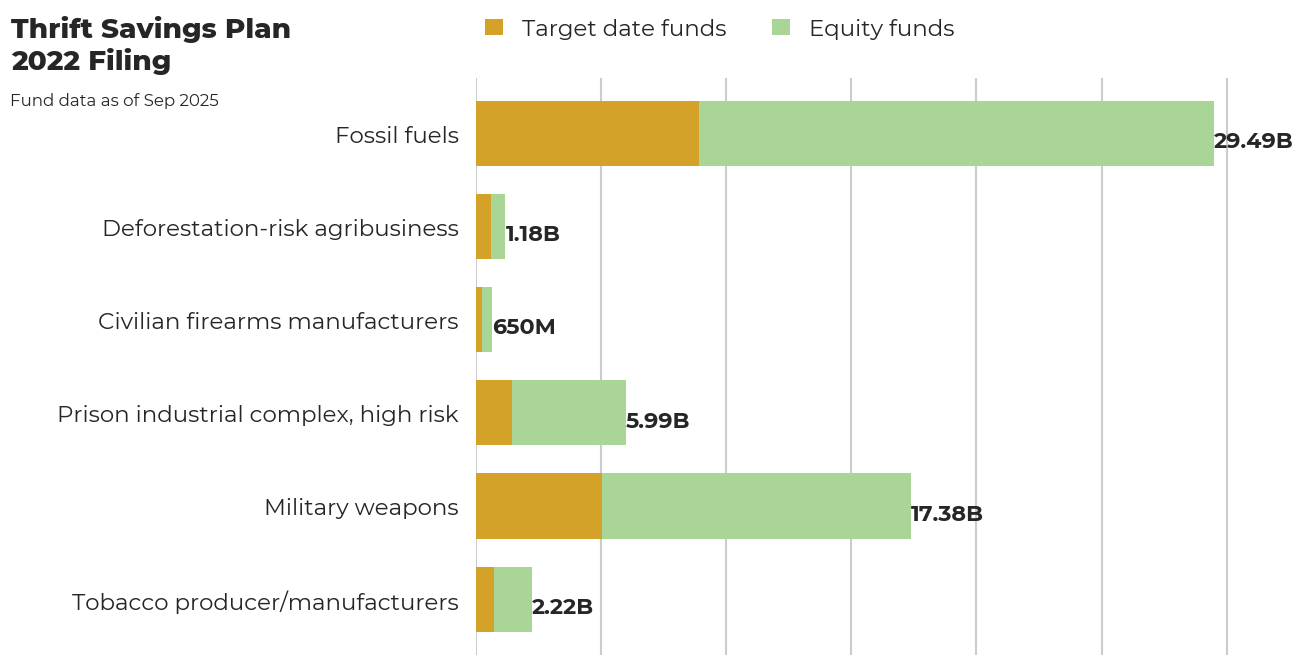 Thrift Savings Plan flagged investments