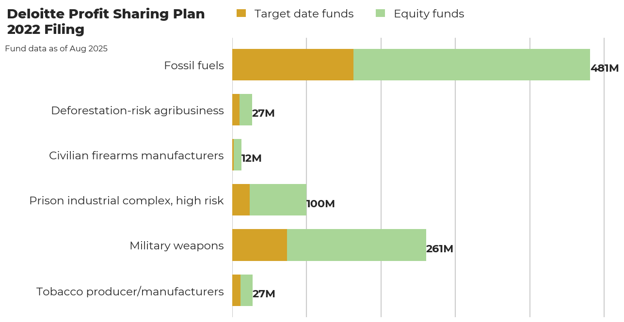 Deloitte Profit Sharing Plan flagged investments
