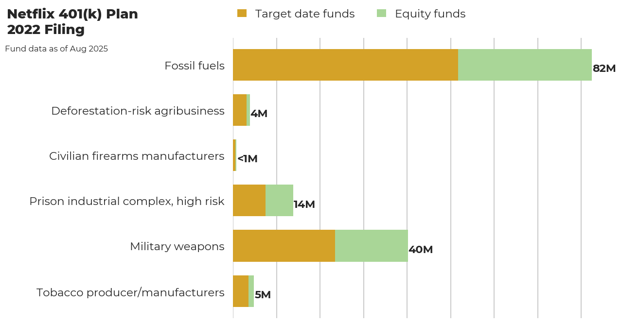 Netflix 401(k) Plan flagged investments