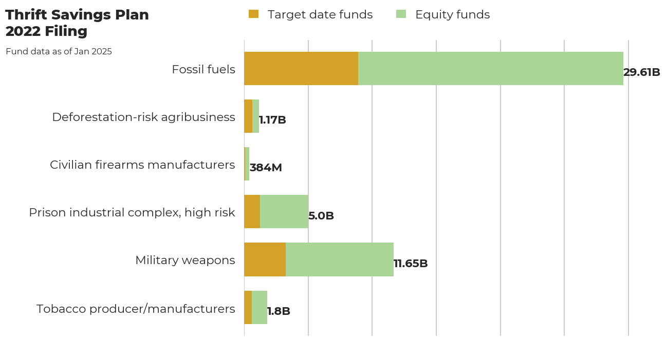 Thrift Savings Plan flagged investments