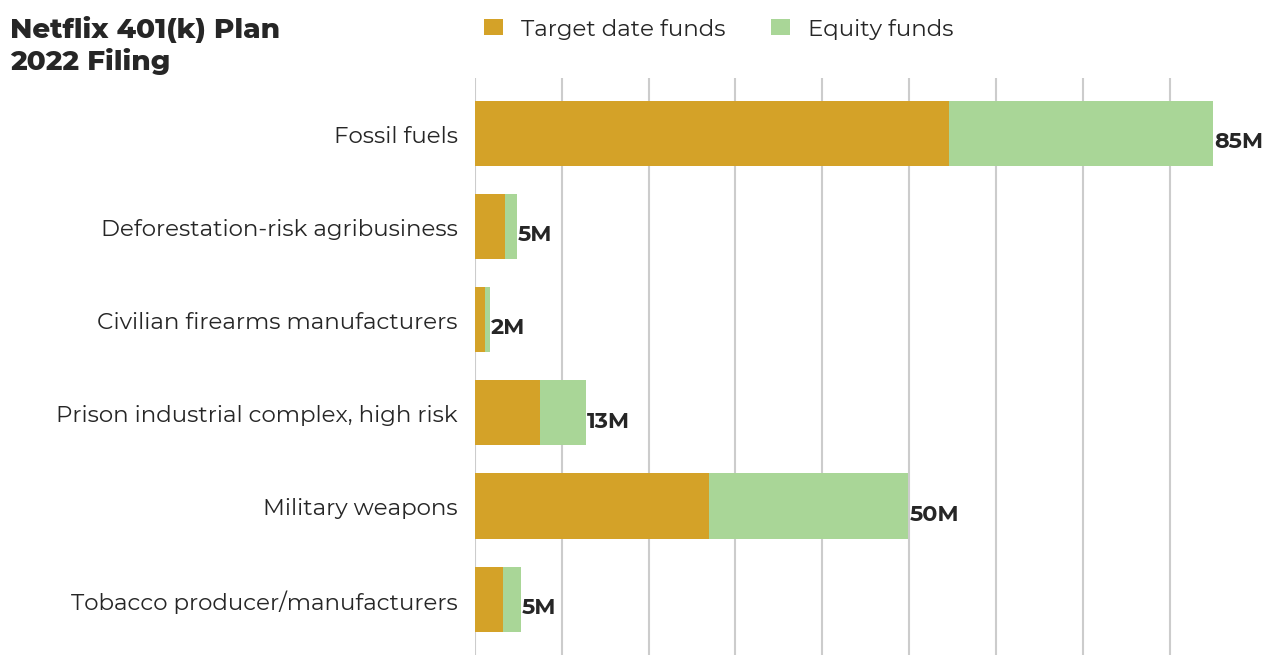 Netflix 401(k) Plan flagged investments