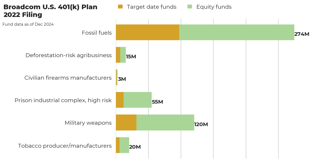 Broadcom U.S. 401(k) Plan flagged investments