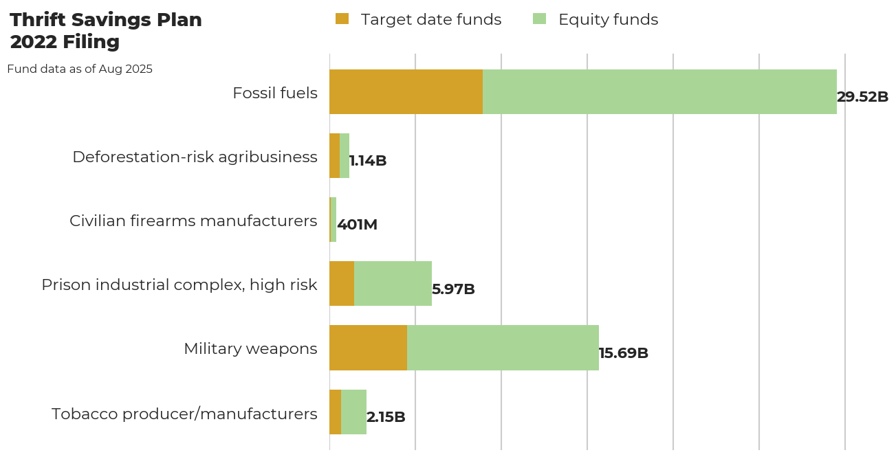 Thrift Savings Plan flagged investments
