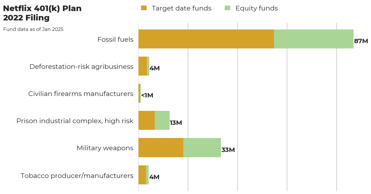 Netflix 401(k) Plan flagged investments