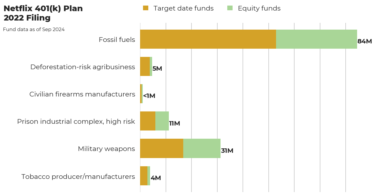 Netflix 401(k) Plan flagged investments