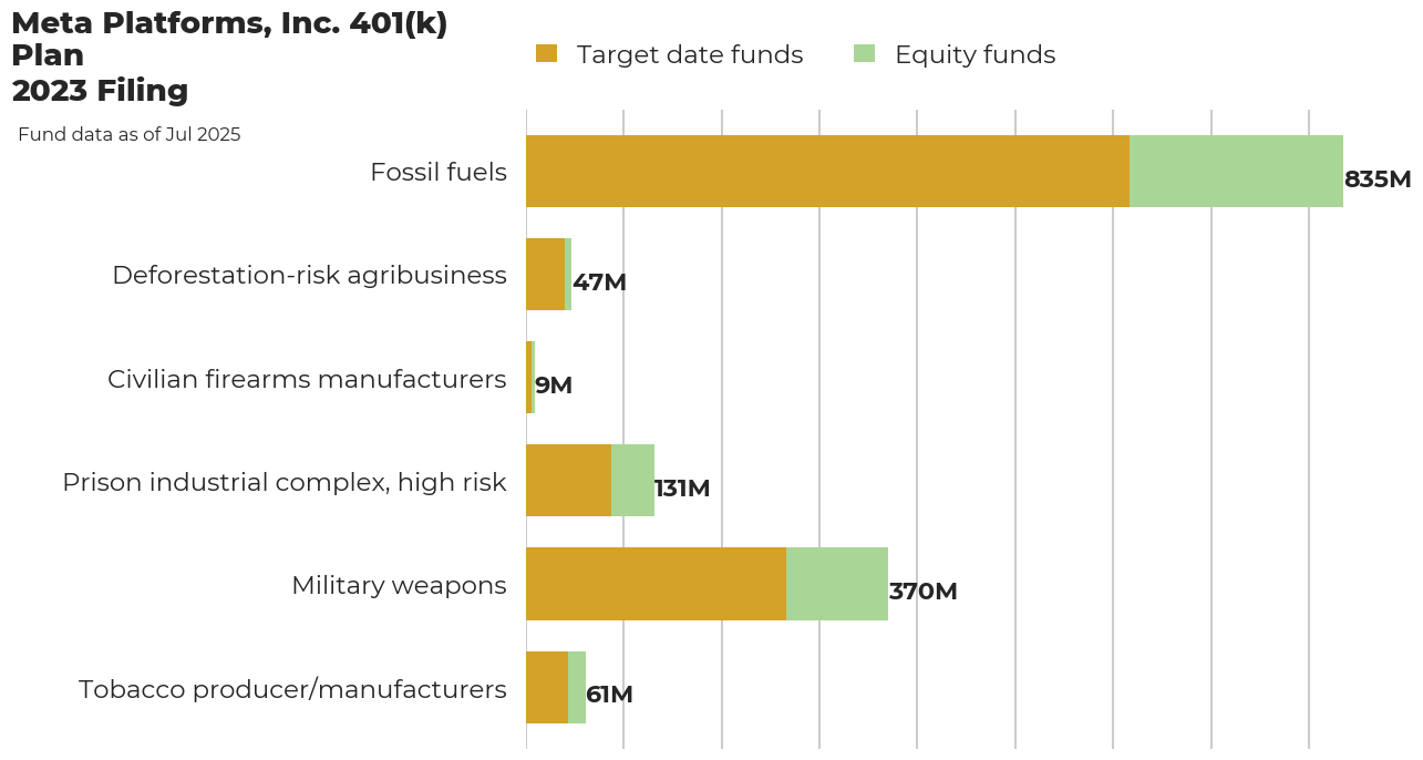 Meta Platforms, Inc 401(k) Plan flagged investments
