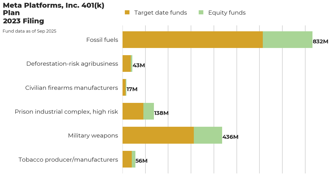 Meta Platforms, Inc 401(k) Plan flagged investments