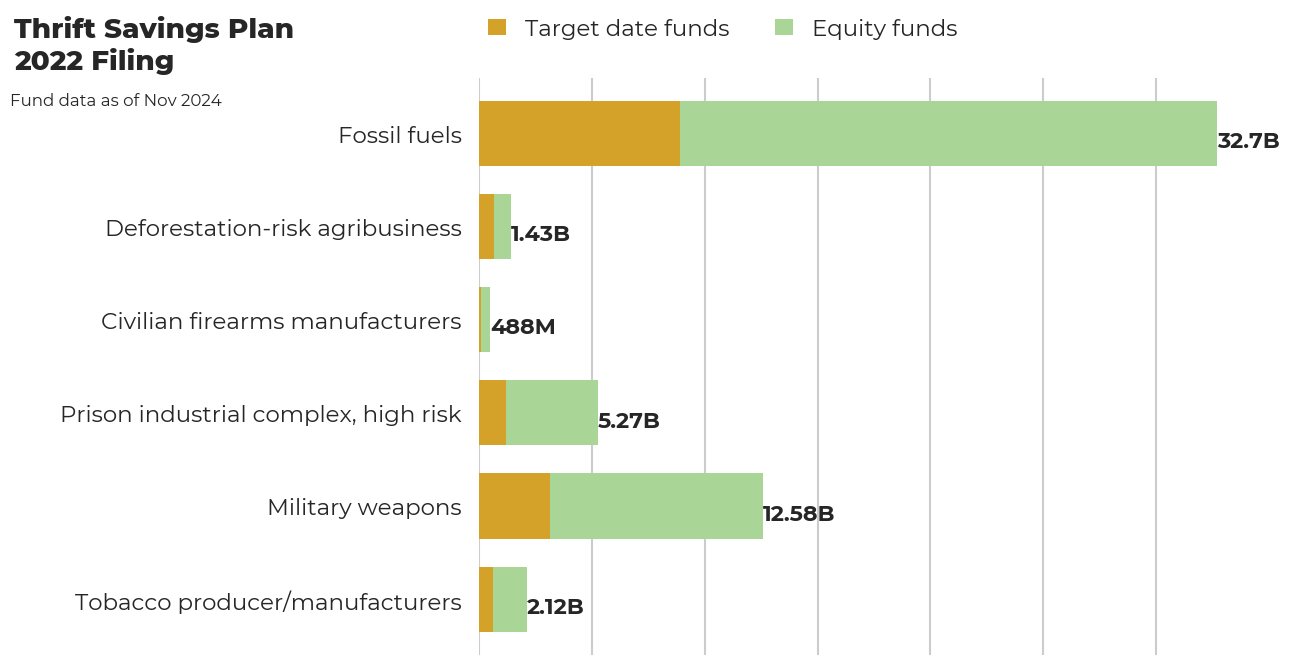 Thrift Savings Plan flagged investments